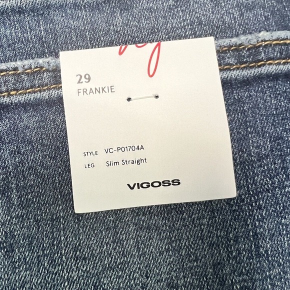 VIGOSS Frankie High Rise Slim Straight Distressed Jeans Size 29 Style# VC-P01704 - Picture 6 of 9